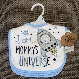 3 Pack Baby Essential's Baby Bibs Boys One Size Brand New 0005